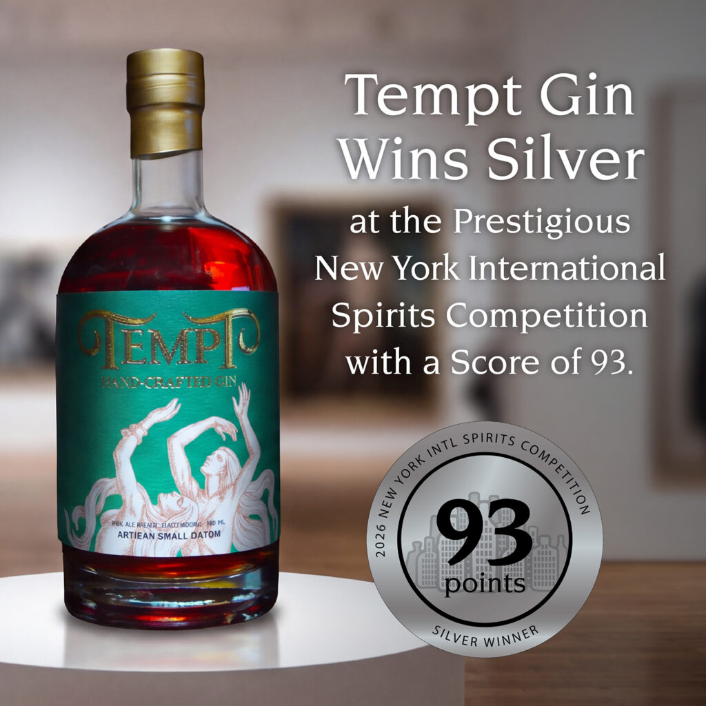 Tempt GinWins Silverat the Prestigious New YorkInternational Spirits Competition with a Score of 93.
